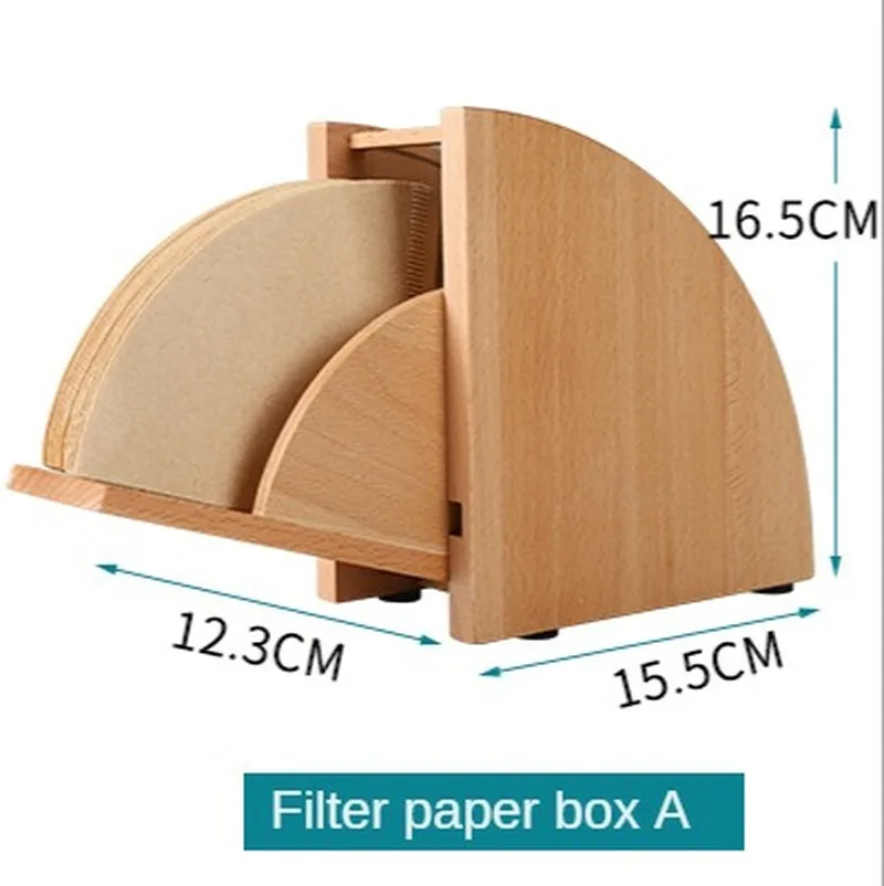 XIN CHEN Wooden Coffee Filter Paper Holder Storage Box Tools Dispenser Rack Shelf Stand Container | Дом и сад