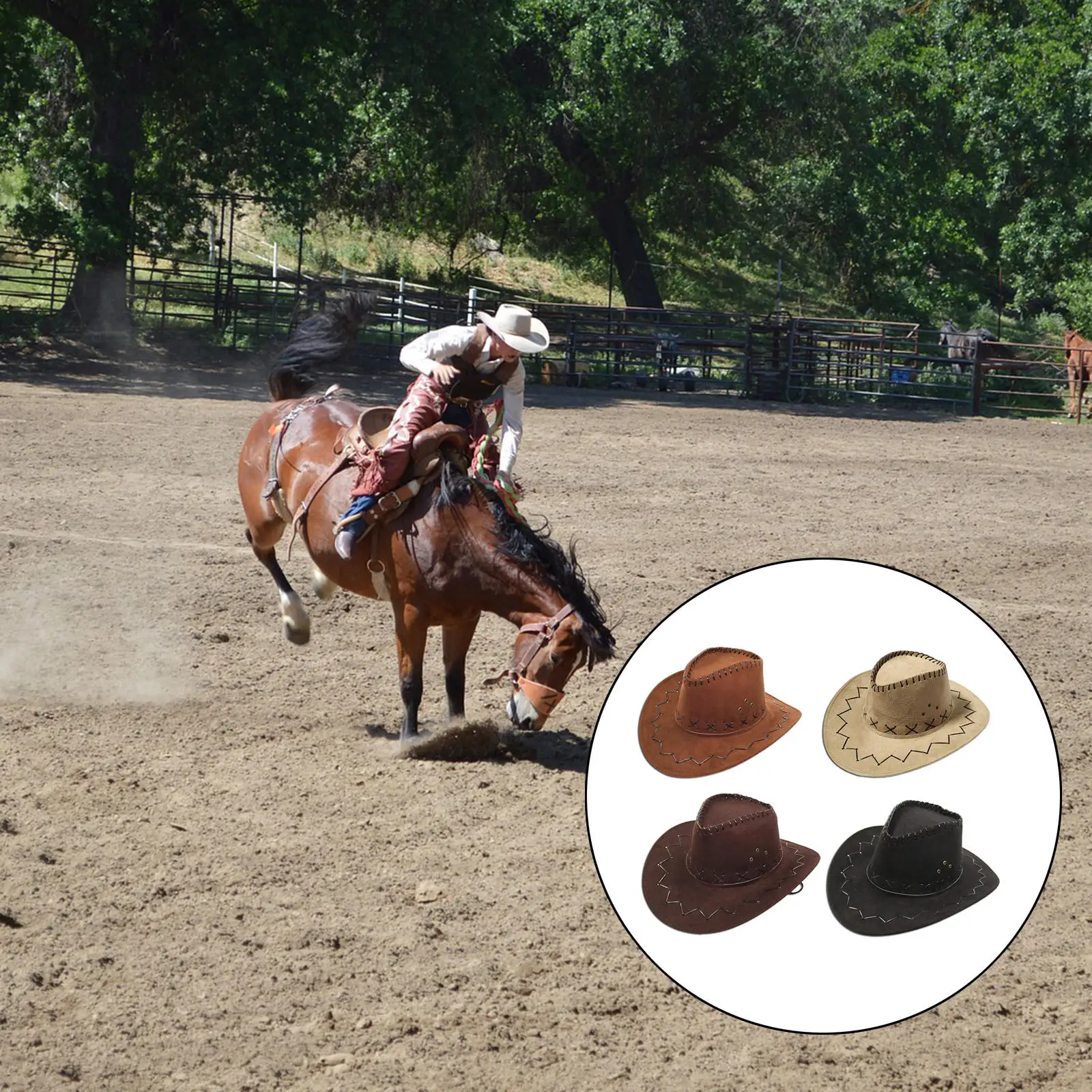 

Western Cowboy Hat For Gentleman Cowgirl Jazz With Gentleman Suede Sombrero