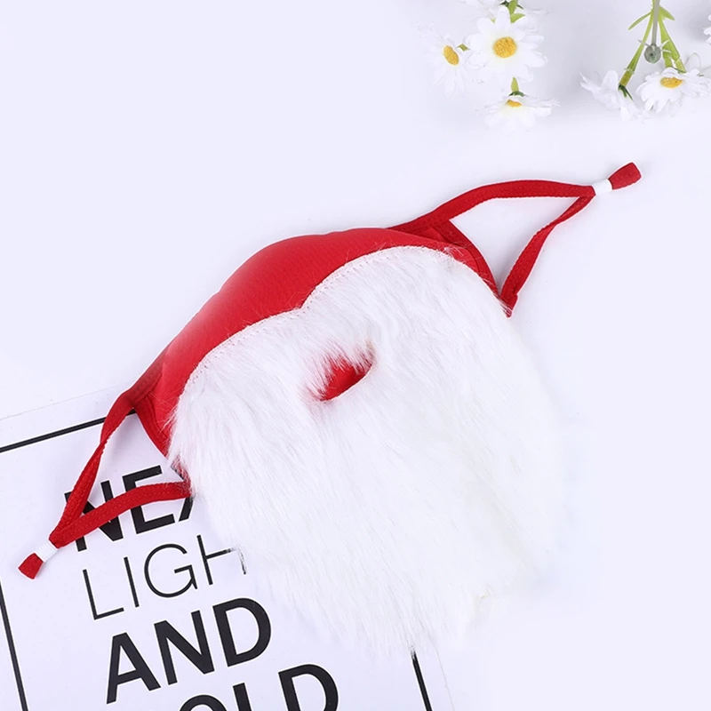 Рождественские костюмы для взрослых Косплэй белая борода Санта Клаус маска
