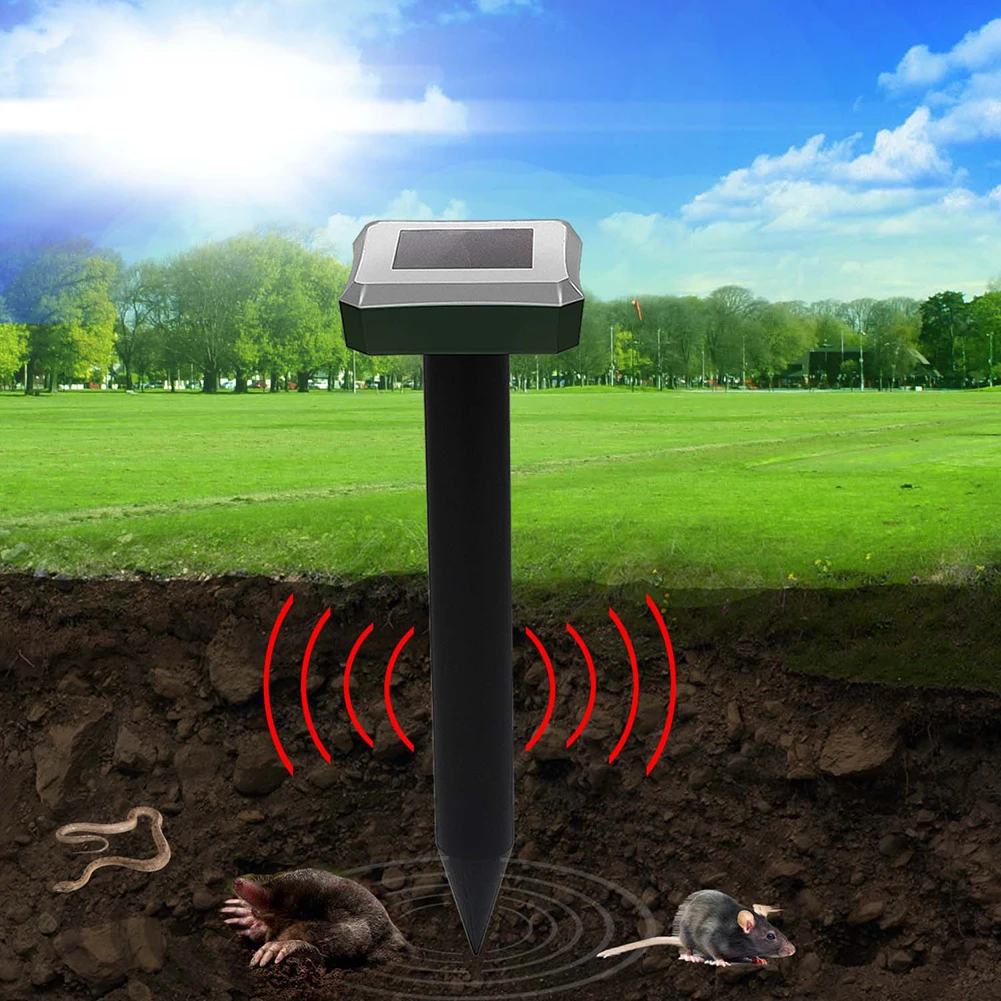 Солнечный Мощность открытый Водонепроницаемый ультразвуковой от кротов змей