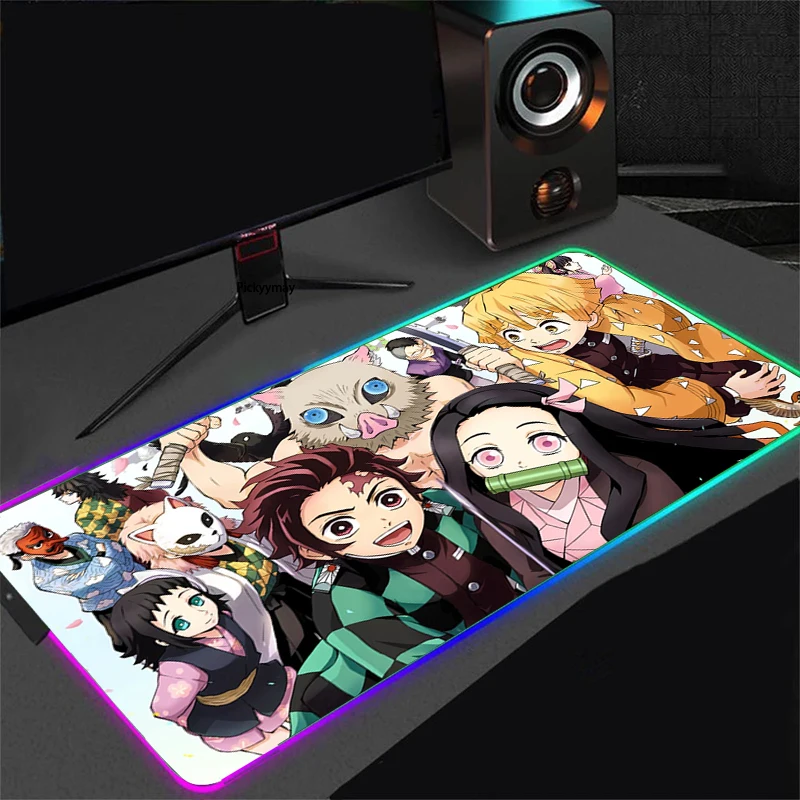 

Коврик для мышки со светодиодсветильник кой, рассекающий демонов, 90 х0 см