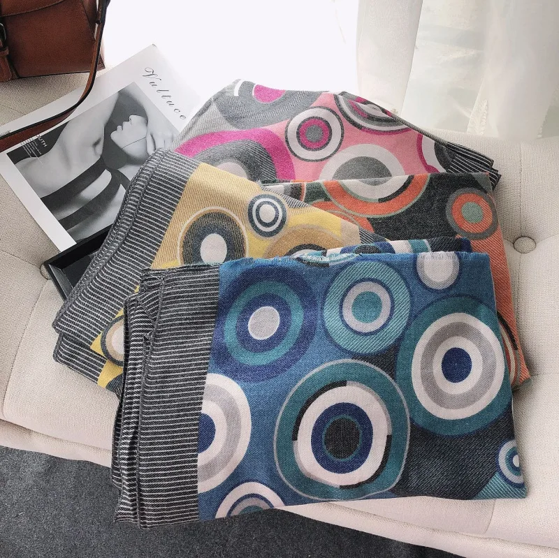 

Шарф мужской и женский, зимний, универсальный, имитация кашемира, декоративный, большой размер, теплая шаль, двойного назначения