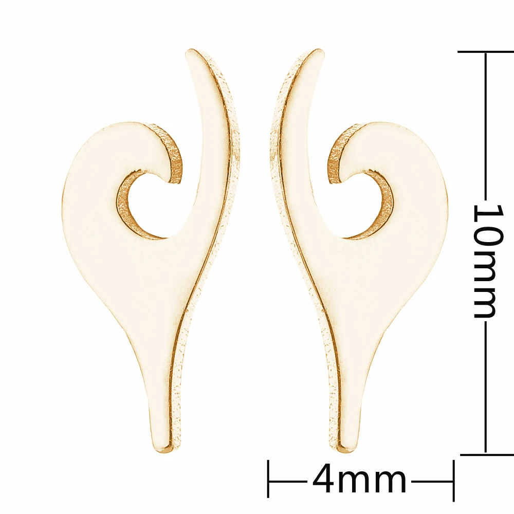 Hfarich серьги из нержавеющей стали в стиле панк черного цвета с натуральными