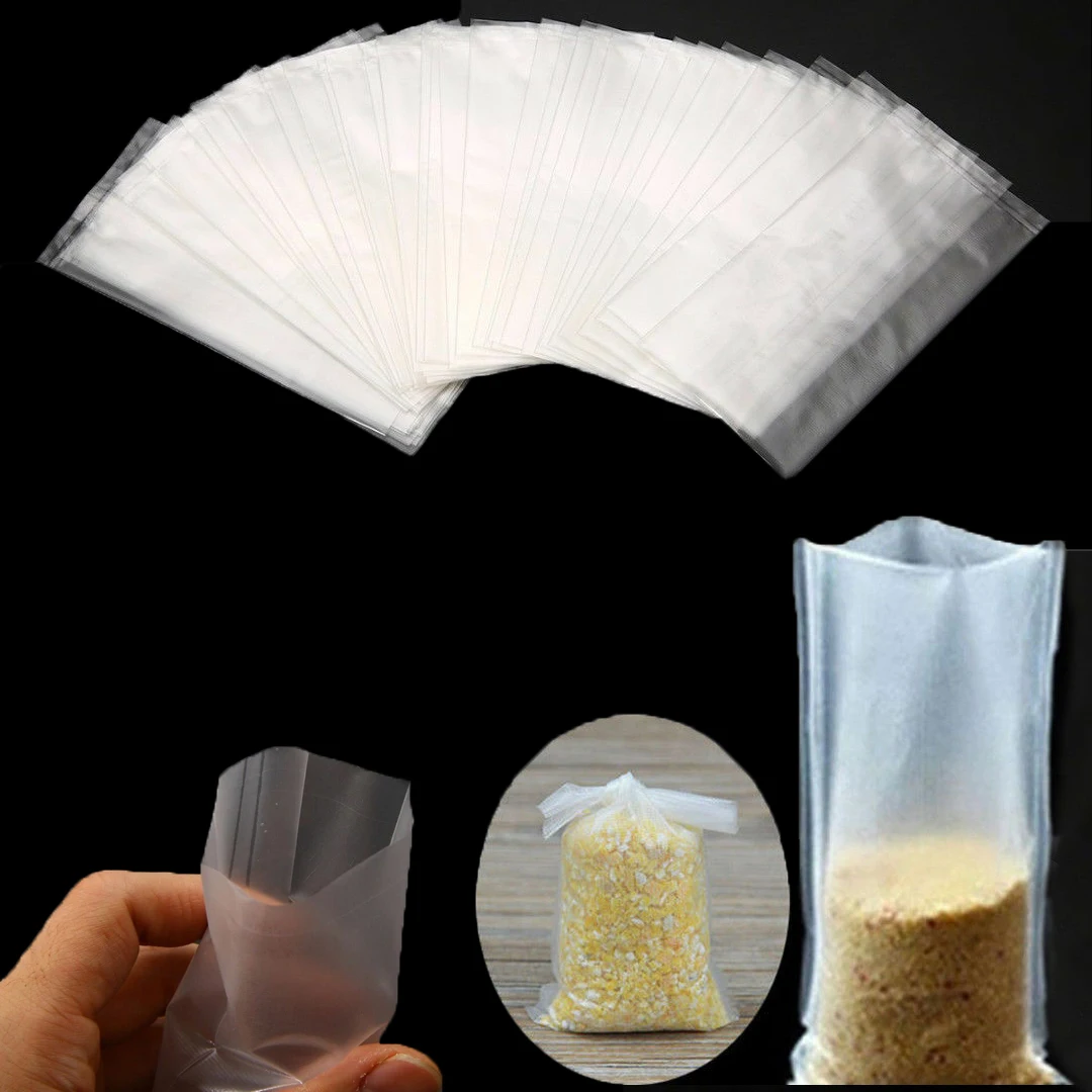 

7x14cm PVA Bags for Carp Fishing Fast Dissolving Environmental Water-soluble bag buy get folding funnel free 50Pcs