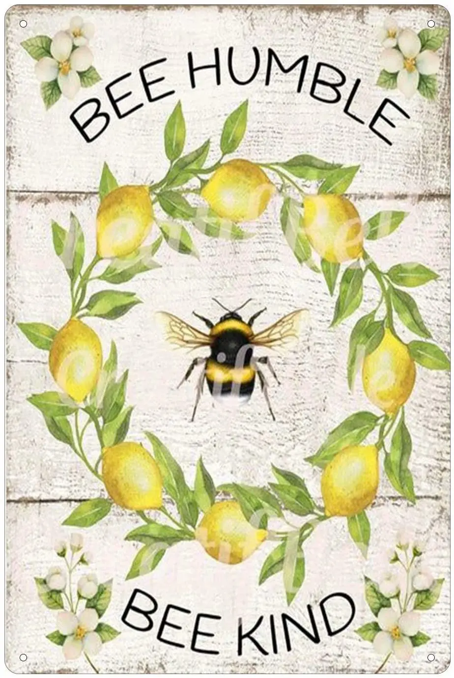 

Постер в виде пчелы и лимона, жестяной винтажный постер с изображением скромных пчелиных ферм, бара, кафе, домашнее настенное украшение 12x16 д...