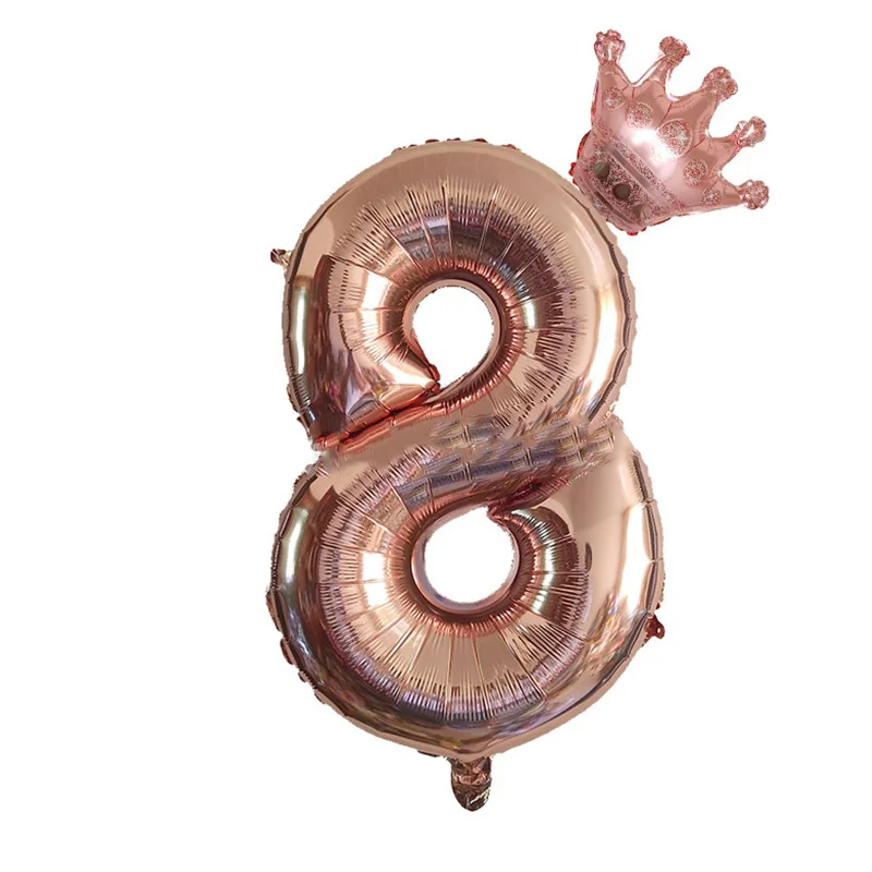 2 шт./лот 32 дюймов номер воздушный шарик из фольги в форме цифры воздушные шары на