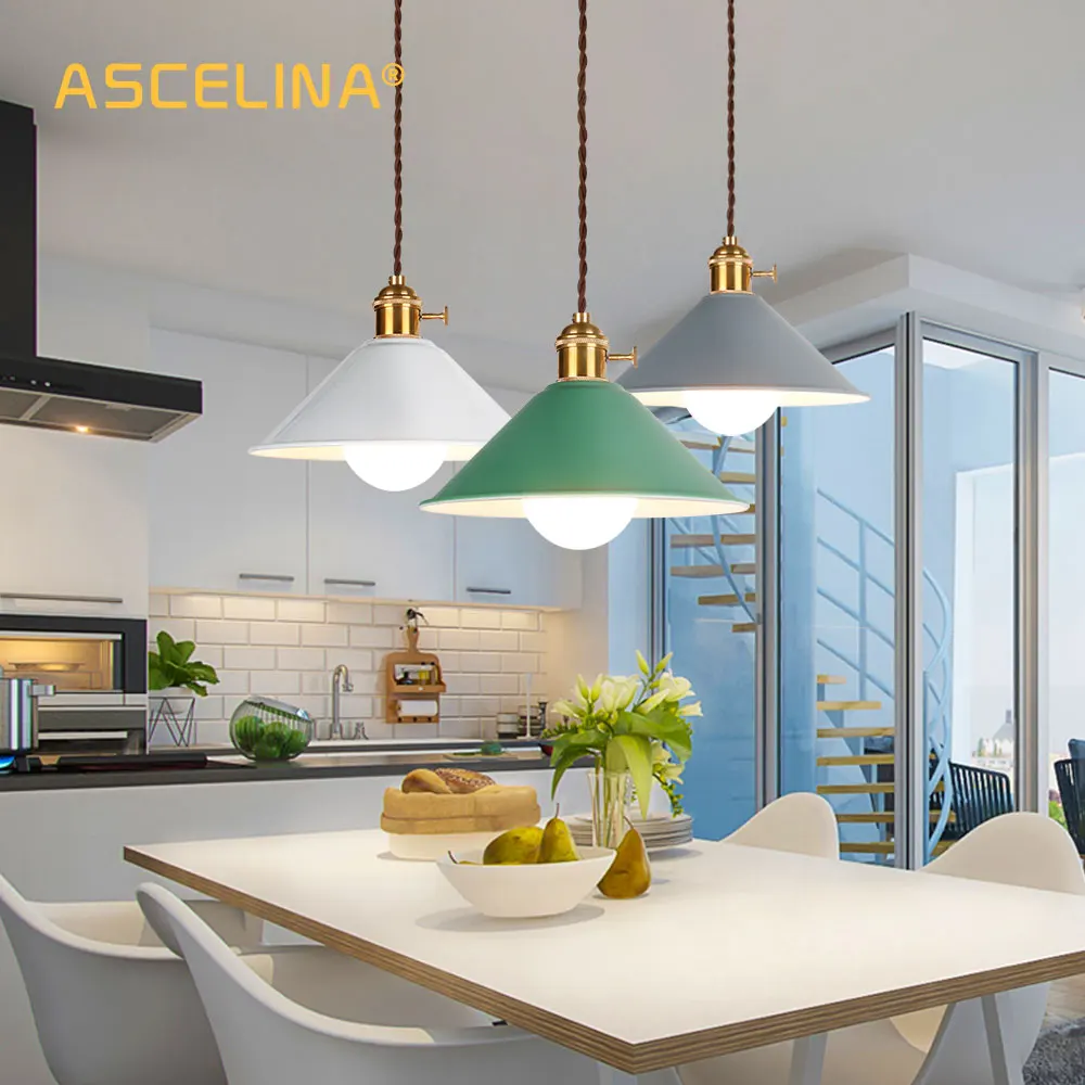 

ASCELINA New Modern Nordic Chandelier LED Indoor Lighting Restaurant Chandelier Colorful Lamps Living Room White Ceiling Lamp