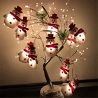 Гирлянда на рождественскую елку со снеговиком, 10 светодиодный, 1,65 м