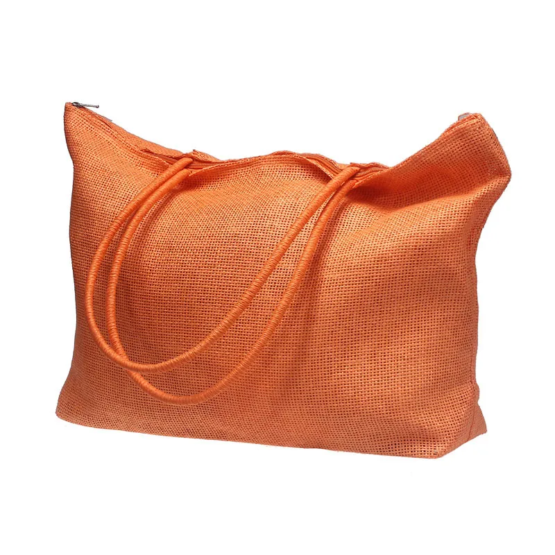 Большие соломенные пляжные сумки женская складная многоразовая сумка для