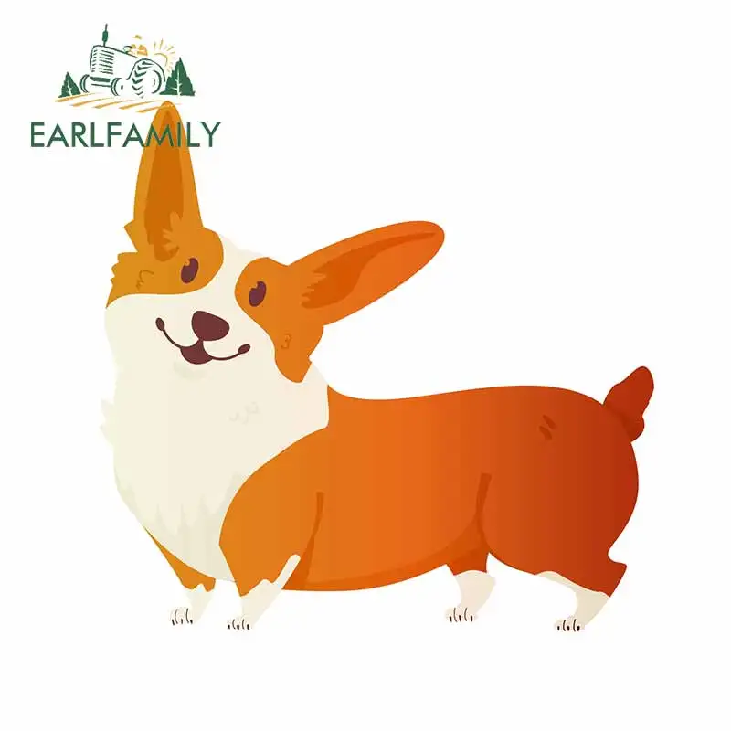 

EARLFAMILY 13 см x 12,3 см милые автомобильные наклейки и Переводные картинки с изображением королевы корги для мотоцикла бампера багажника водонеп...