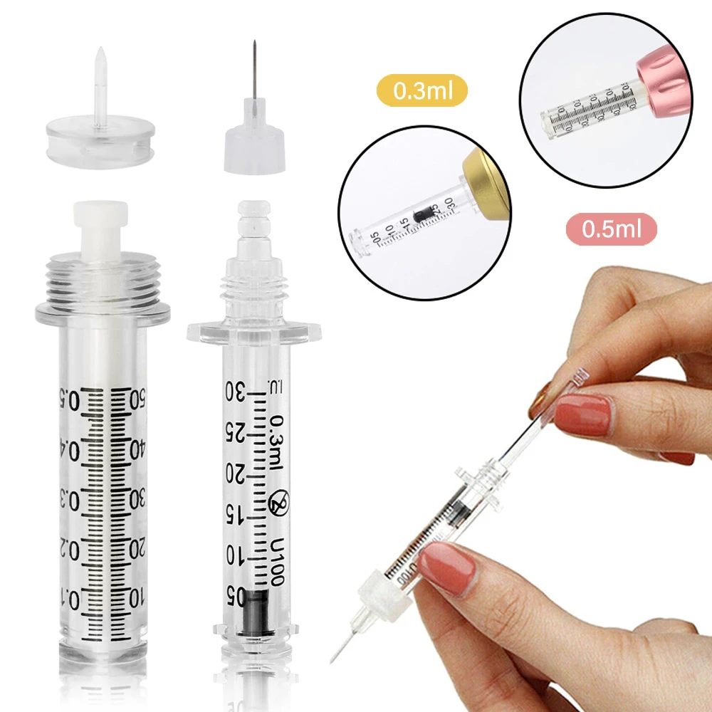 

0.3ml 0.5ml Disposable Sterile Ampoule Head Hyaluronic Acid Ampoule for Hyaluron Pen Atomizer Gun Anti-wrinkle Beauty care Tool