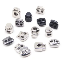 10 pieces vintage alloy silver gunmetal metal stopper handmade diy apparel sewing accessories clamp stopper cord lock toggle