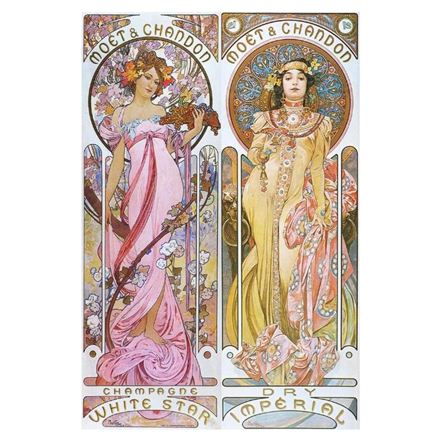 Alphonse Mucha Retro Woman art DIY 5D Diamond Painting Handmade Cross stitch Set Mosaic Embroidery decoration | Дом и сад