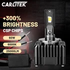 Carlitek 25000LM светодиодсветильник фара D1S D2S D3S D4S D5S D8S D1R D2R D3R D4R Canbus CSP чипы 6000K HID светильник пы для льда лампы для объектива