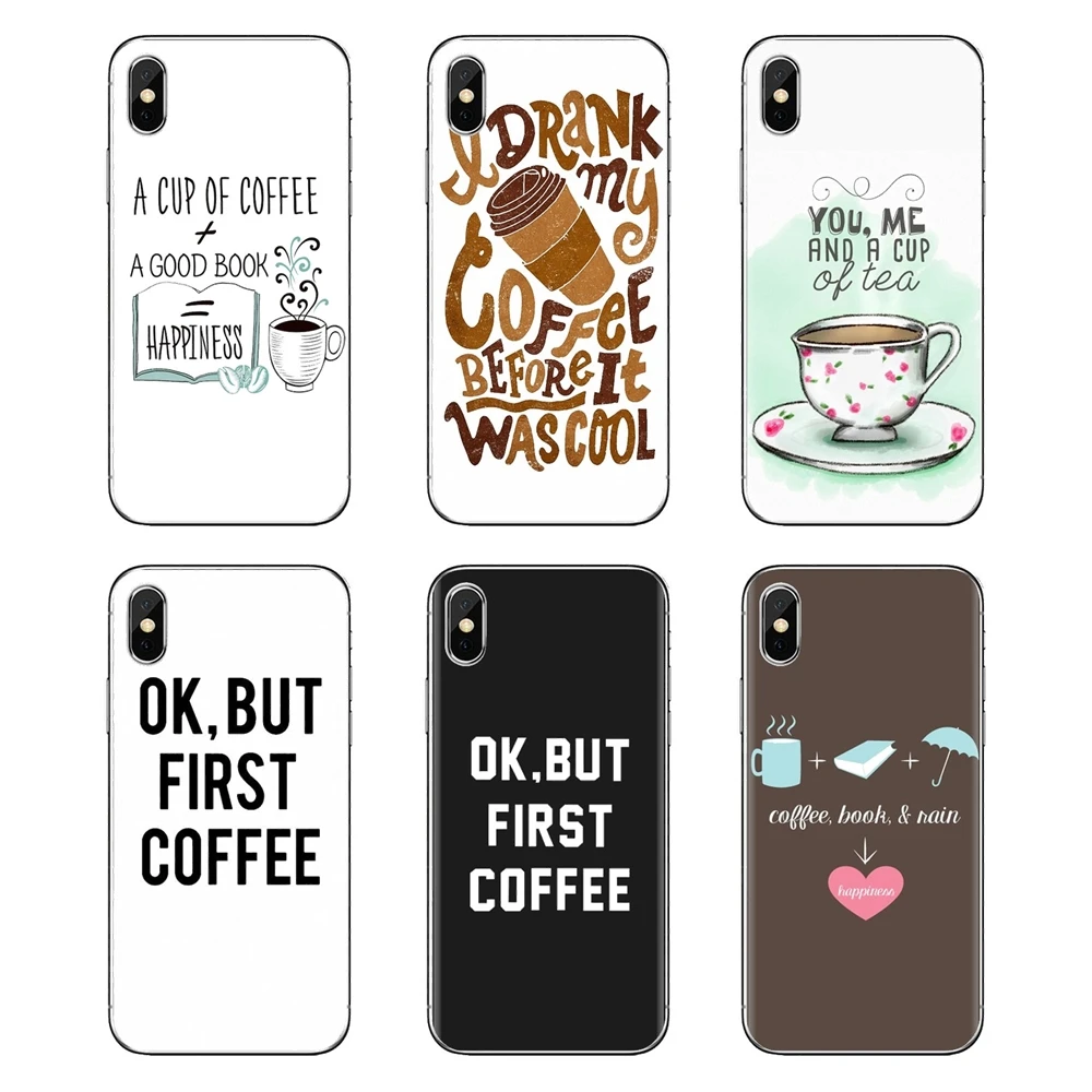 Ok But First Coffee book Postcard Cell Phone Cover For Huawei Nova 2 3 2i 3i Y6 Y7 Y9 Prime Pro GR3 GR5 2017 2018 2019 Y5II Y6II |