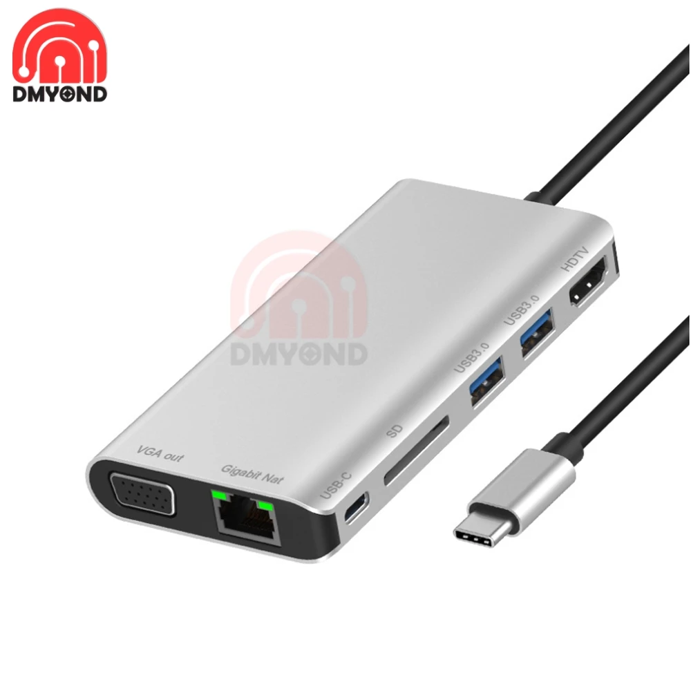 USB-концентратор 8 в 1 USB 3 0 RJ45 для MacBook Pro Air Samsung Huawei | Обустройство дома