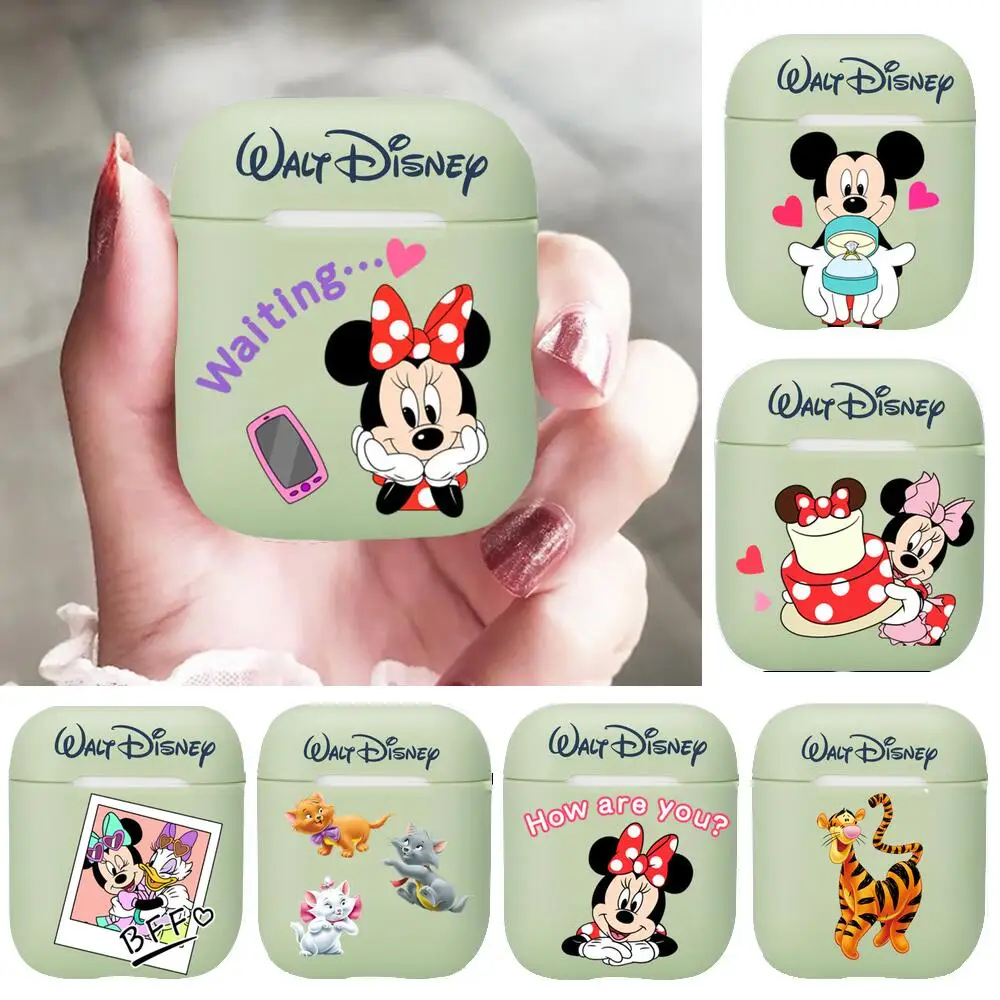 Morning Minnie Mouse Soft Silicone Cases For Apple Airpods 1/2 Protective Case Bluetooth Wireless Earphone Cover For Apple Air P