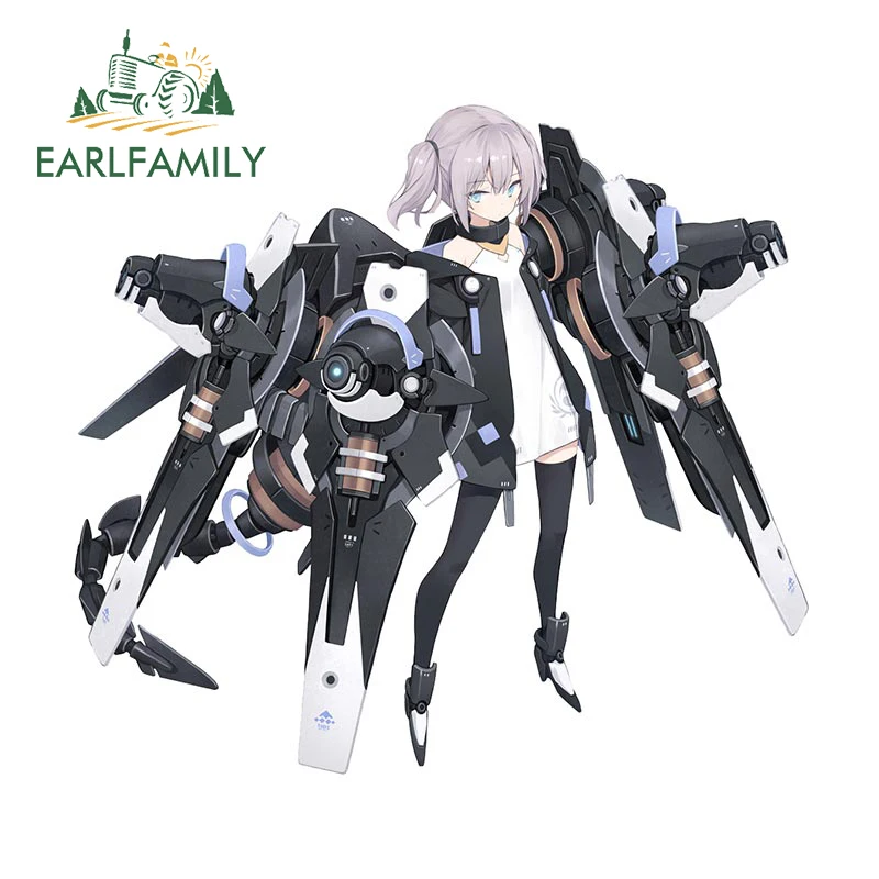 

EARLFAMILY 13 см x 12,4 см для девушки Mecha Автомобильная наклейка индивидуальная Водонепроницаемая наклейка Забавный ноутбук багажник холодильник ...