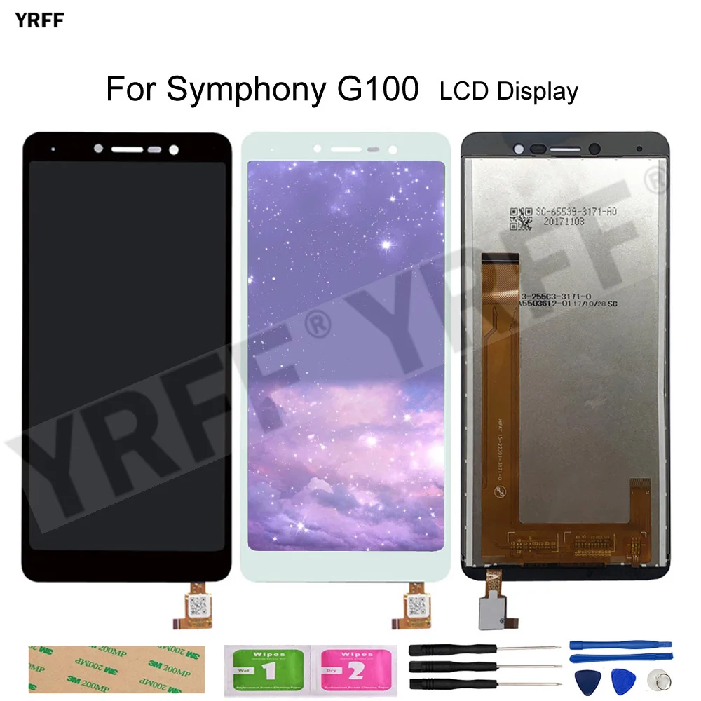 

LCD Screens For Symphony G100 LCD Display Touch Screen Digitizer Assembly Panel Sensor Phone Repair Sets Tested