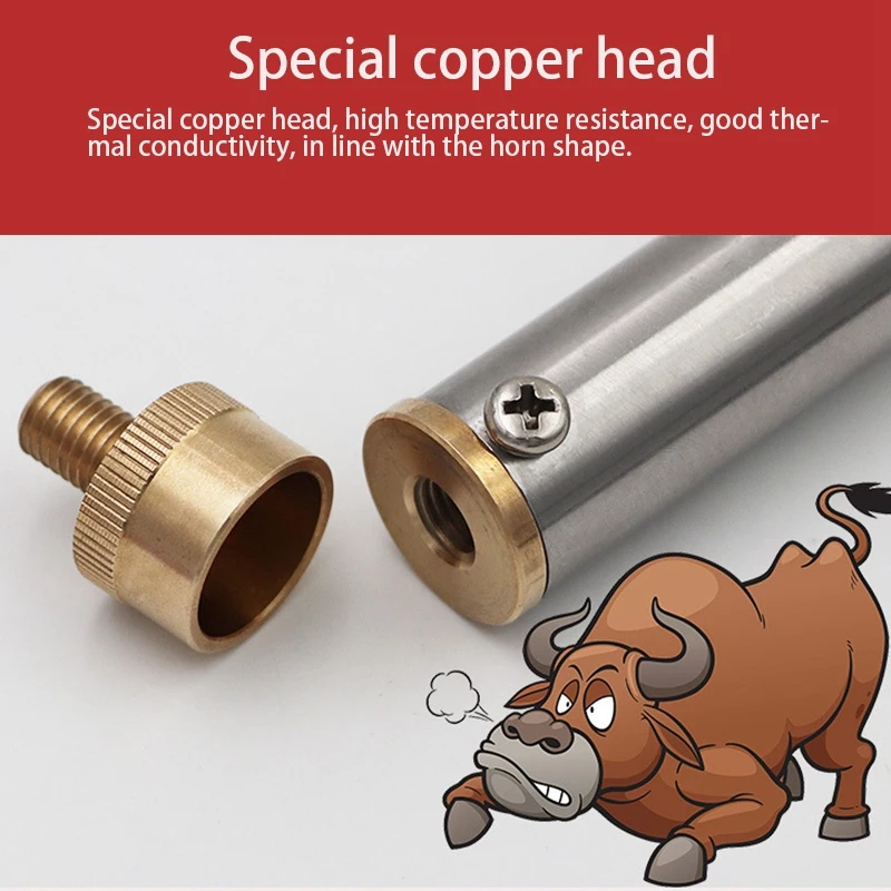 

1PCS Remove Cattle Horn Air-Gun Type Machine Fast Electric Heating Copper Head Remove Calf Lamb Horn,EU Plug