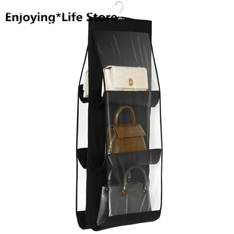 6 карманов складной висячий большой прозрачный кошелек хранилище держатель