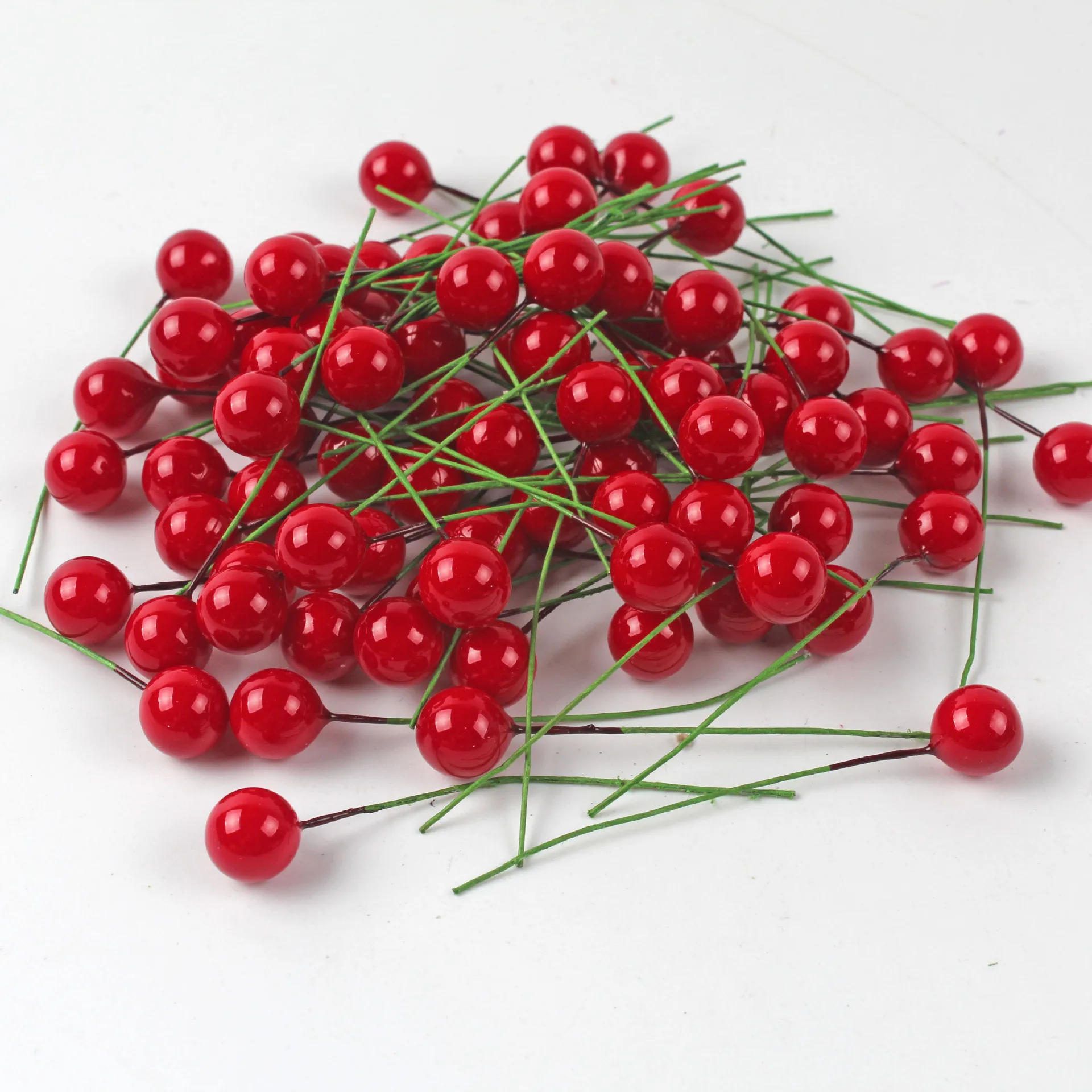 100 Pcs 1/1.5/2cm Artificial Foam Red Holly Berry Christmas DIY Home Garden Decorations Wedding Supplies Gift | Дом и сад