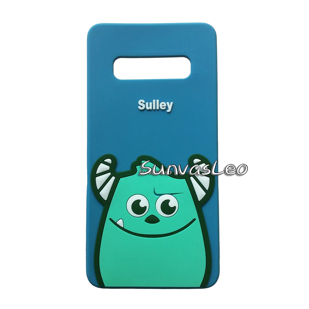 Blue Sulley Мягкий силиконовый чехол для samsung Galaxy S10e S10 S10Plus с объемным изображением животных из мультфильмов, защитный противоударный чехол для задней панели телефона - Цвет: Blue Sulley