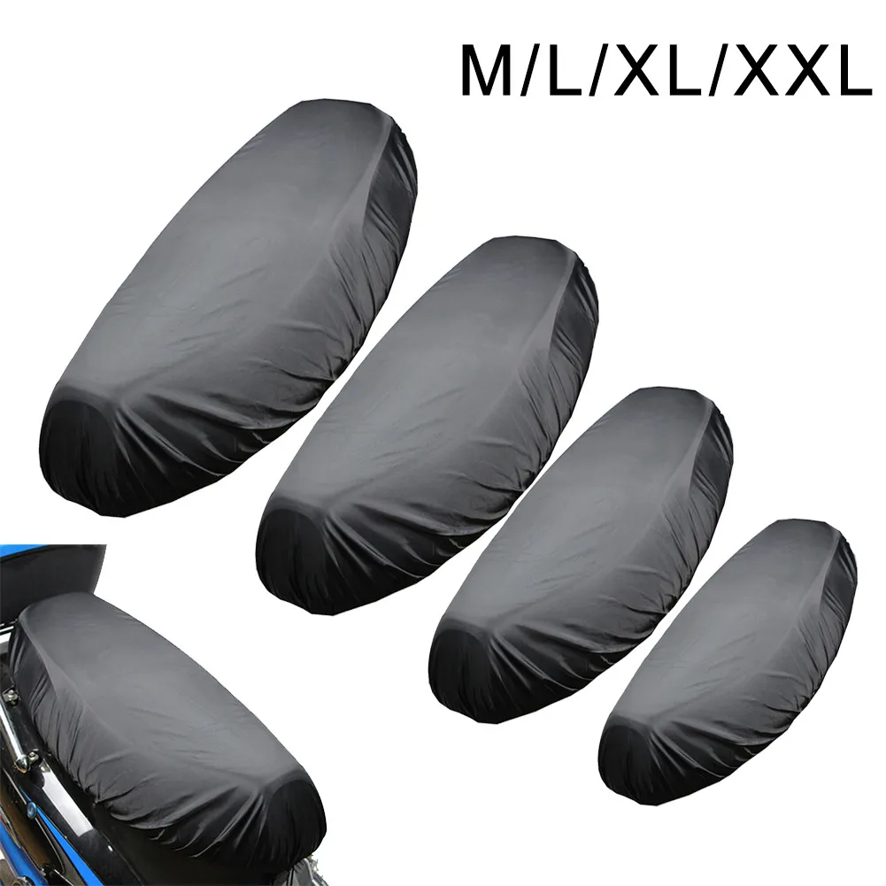 Motorcycle Rain Seat Cover Universal Flexible Waterproof Saddle Cover Black 210D Dust UV Sun Sown Protect Motorcycle Accessories