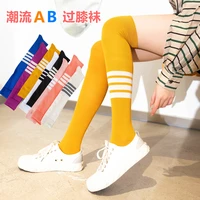 kawaii jk asymmetric ab socks lolita horizontal long tube over the knee womens socks harajuku personality all match socks