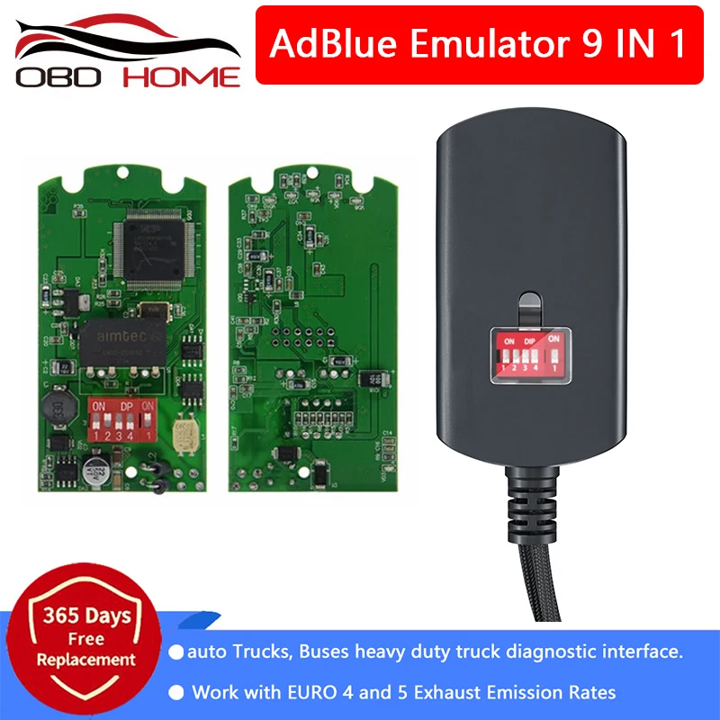 

OBD2 сканер с полным чипом Adblue 9 в 1 эмуляция Adblue 8 в 1 универсальная эмуляция Adblue для многих типов грузовиков Бесплатная доставка