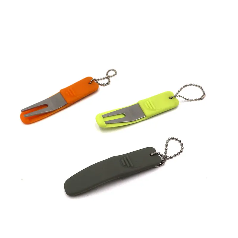 1 шт. Новое поступление резиновый чехол + SS304 аксессуары для гольфа зеленая вилка