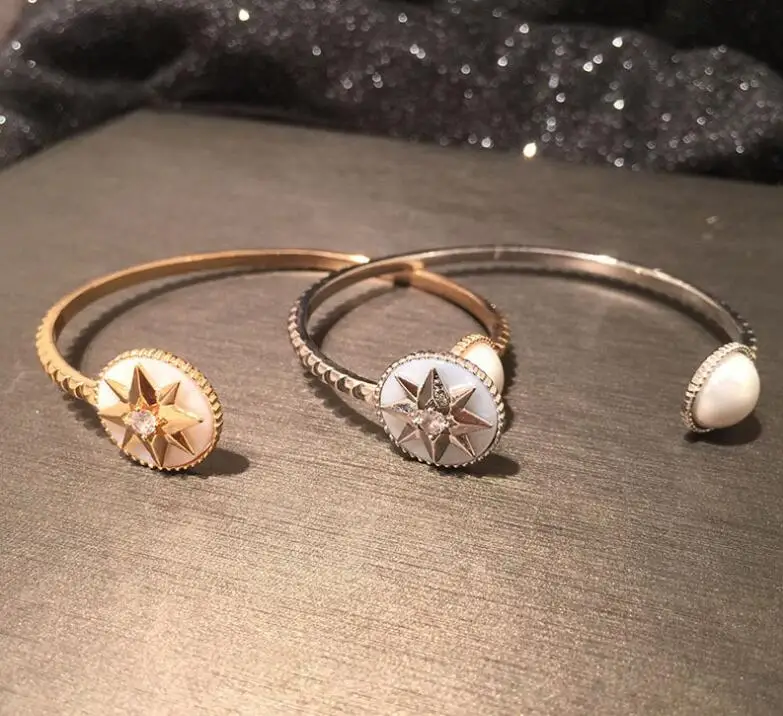 Fashion anise star disc open bracelet rhinestone creative temperament chic accessories