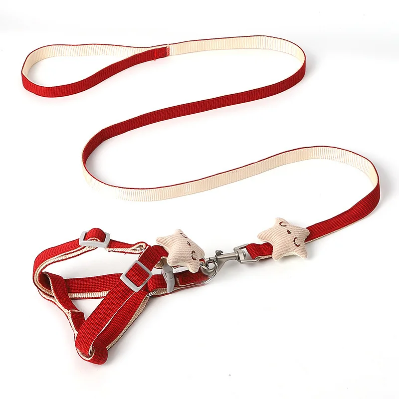 

Cat leash dog Teddy collar dog leash cat leash small and medium sized dog chest strap pet products