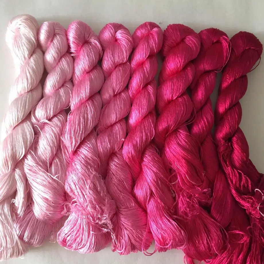 8 мотков китайские нитки из натурального шелка тутового шелкопряда для вышивки 440