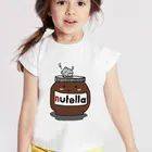 Футболка унисекс, повседневная, для мальчиков и девочек, с мультяшным арахисовым маслом, 2020 Nutella, футболка для девочек-младенцев