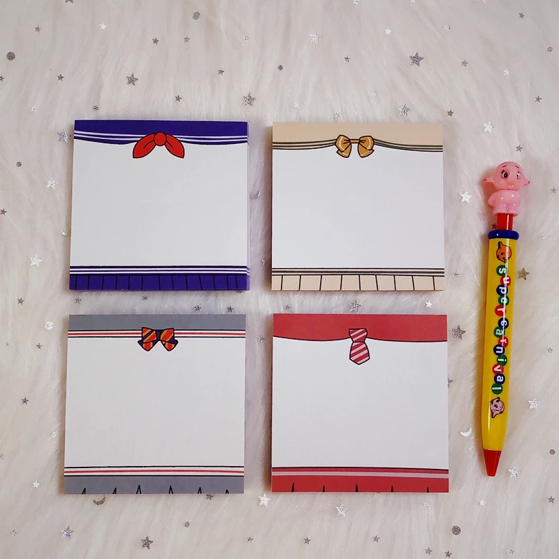 

80 Sheets Cute Sailor Clothes Cartoon Pocket Notepad N Times Sticky Message Pad Office Paper Supplies School Stationery
