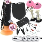 Электрический удлинитель Кольца для пениса, электрический удлинитель для пениса, кольца для стимуляции груди, массажные зажимы для сосков, секс-игрушки