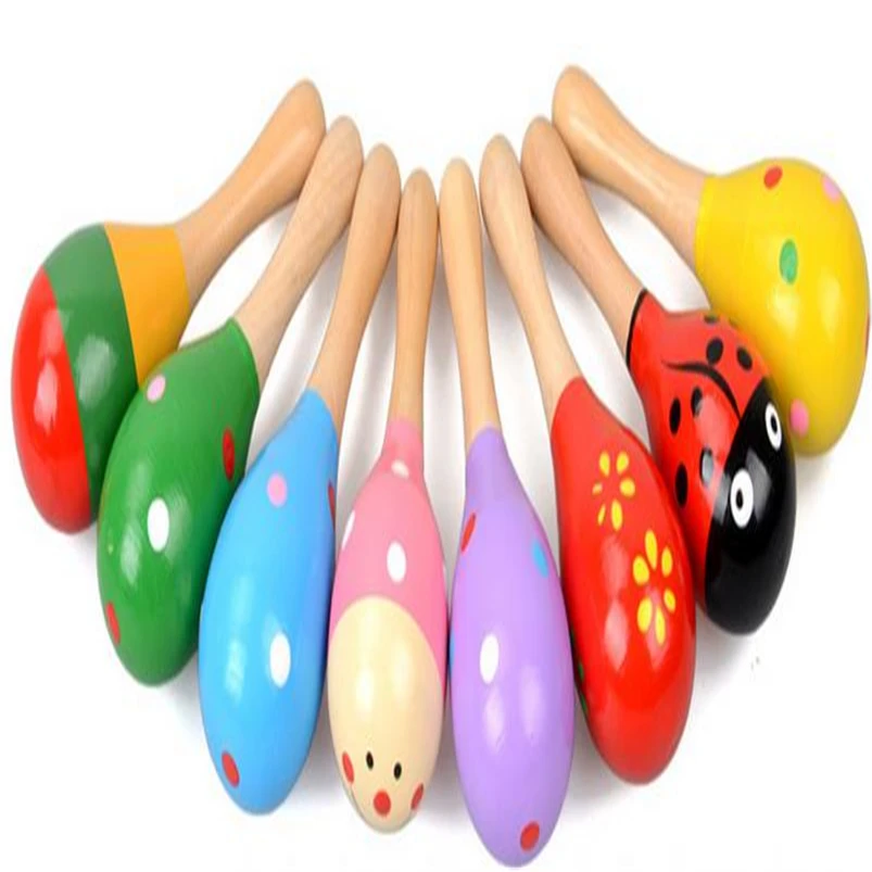 Погремушки детские развивающие деревянные 10 шт./лот 19 см 23 см|rattle toys|hand rattlehand bell |