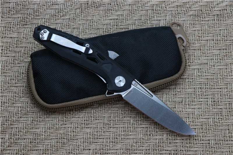 Складной нож JK3214GB G10 с шарикоподшипником лезвие D2 рукоятка многофункциональный