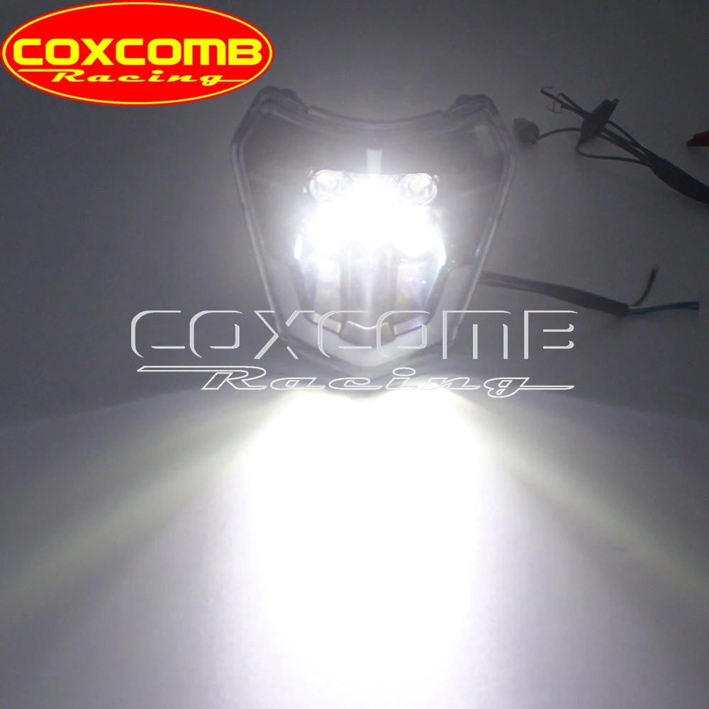 

Motocross Dual Sport LED Headlight Head Light Handlamp for EXC XCF XCW 250 300 350 450 500 690 SMC XC-W EXC-F Six Days Dirt Bike