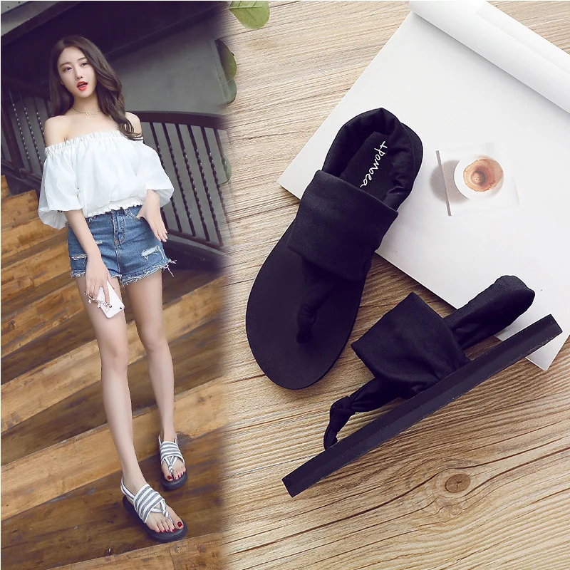 Женские сандалии 2020 летние римские на плоской подошве в Корейском стиле женские