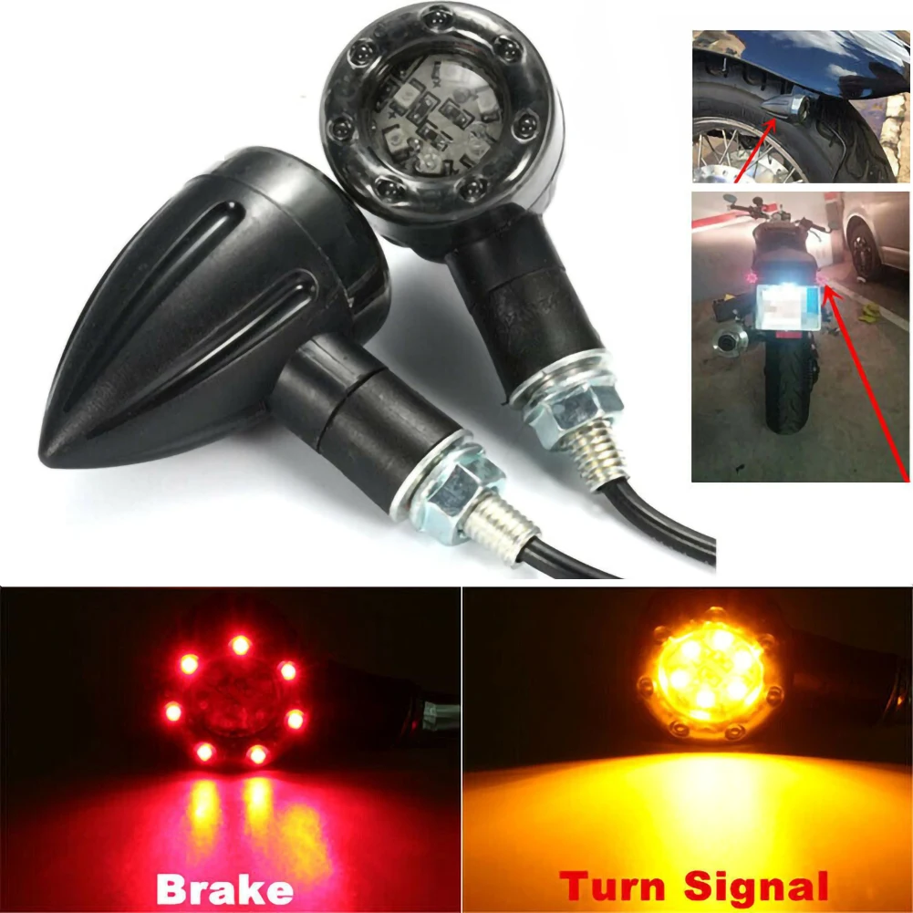 4 шт. светодиодная лампа для мотоцикла Задний сигнал поворота стоп сигналы