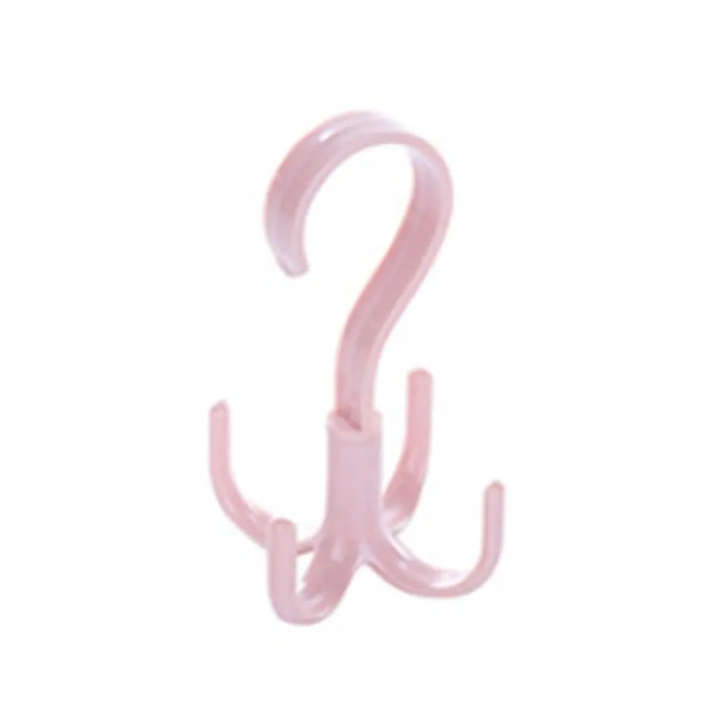 Многофункциональная пластиковая вешалка 4 крючка для хранения вращающаяся