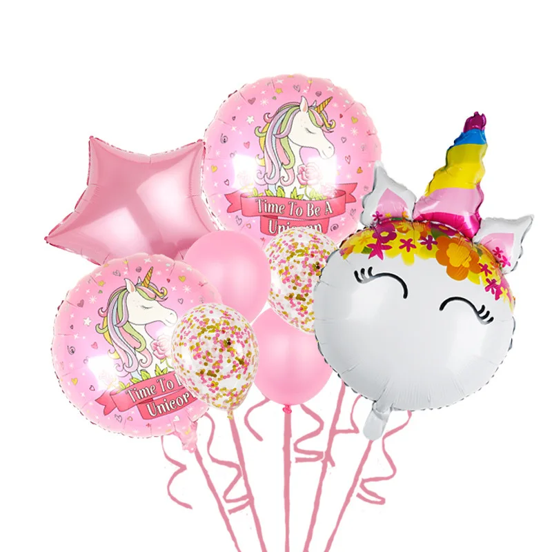 Набор воздушных шаров в виде единорога ресниц Детские шары на день рождения
