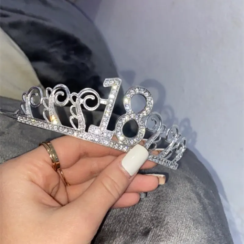 FORSEVEN Fashion Hollow Tiaras Crown Hair Accessories Women Girls 18 Birthday Hairband Headwear Cake Baking Jewelry Decoration | Украшения