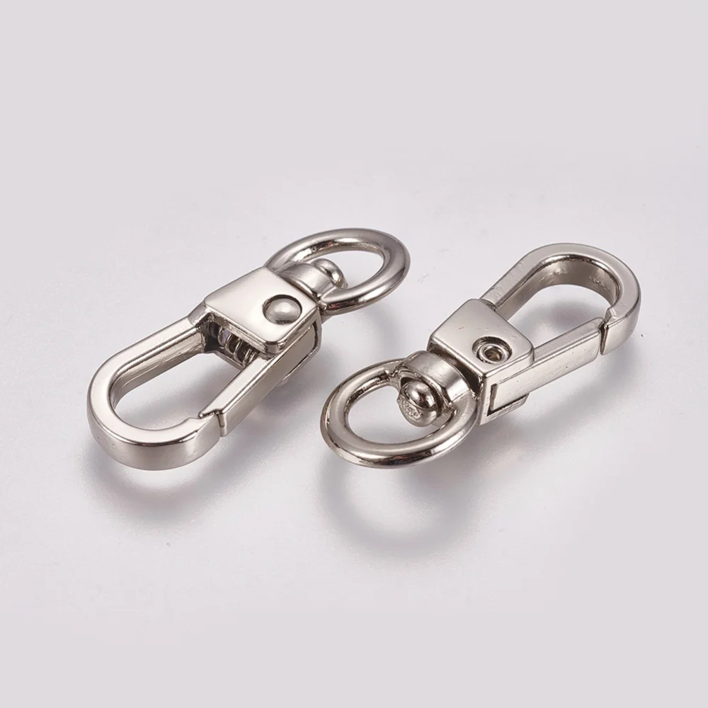 

5 pc Alloy Swivel Clasps Swivel Snap Hook Platinum 32x13x6mm Hole: 4.5x8mm