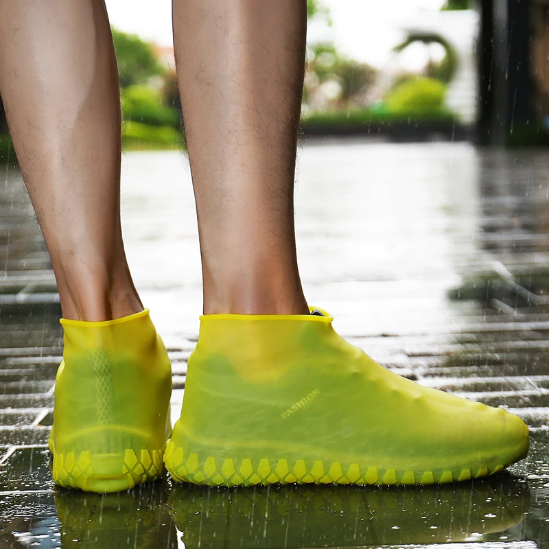 Резиновые сапоги комплект Non-Slip Для мужчин и женская Обувь чехлы из эластичной