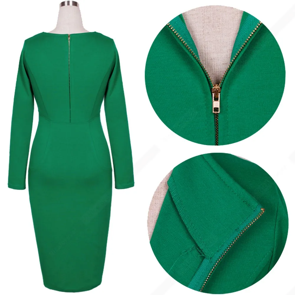 Retro Sexy V-Neck Elegant bodycon dress Brief Charming Bar Party Hot pencil Dress H446 | Женская одежда