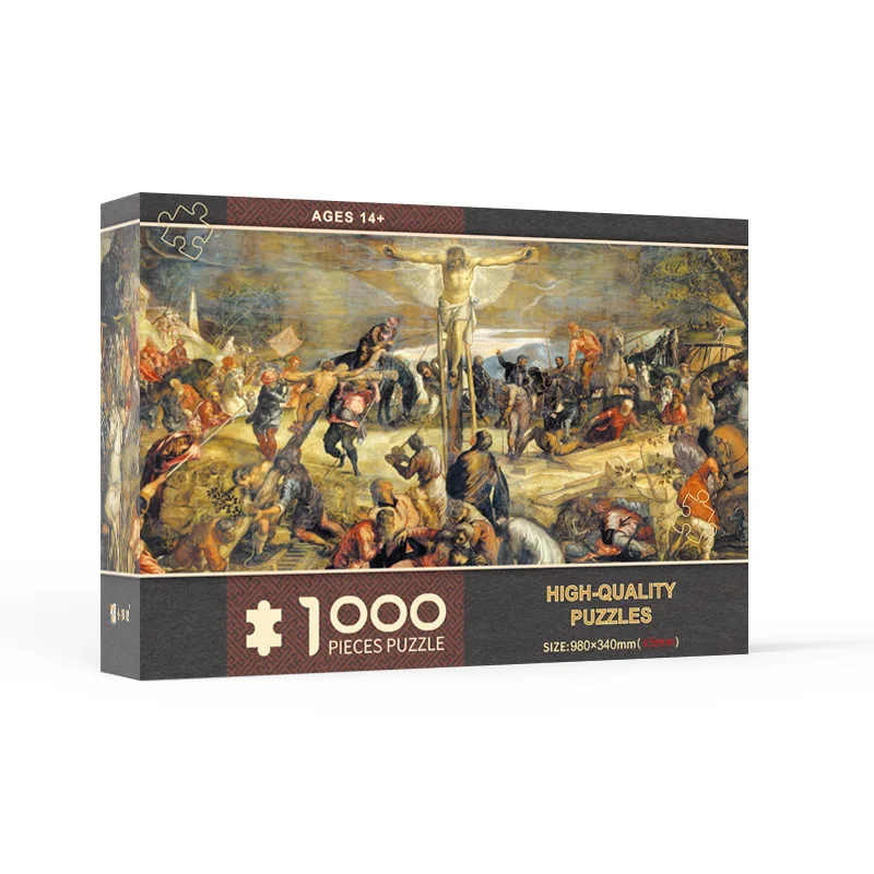 

New Colorful Jigsaw Puzzle 1000 Piece Birth Jesus Vintage 98x34cm Huge Pattern Design High Quality 800g Card ABC District Gift