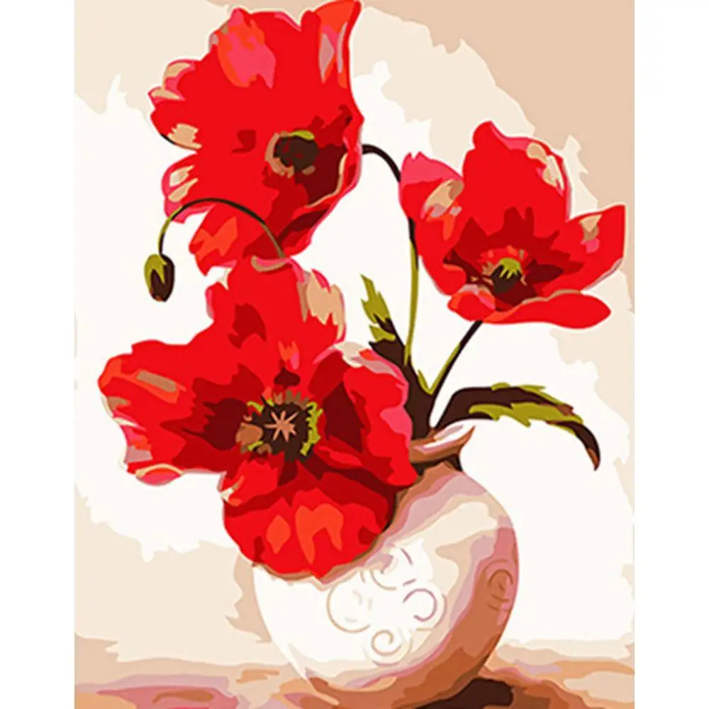 Алмазная живопись 5D полный набор для творчества Стразы ручная работа красный